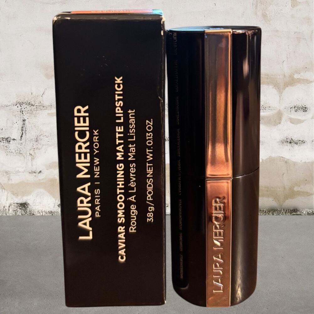 Laura Mercier $46 Caviar Smoothing Matte Lipstick in Peach Cashmere NIB